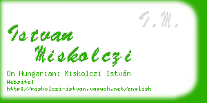 istvan miskolczi business card
